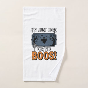 Funny Halloween Boos Vintage Ghost Shirt Design_1 Hand Towel