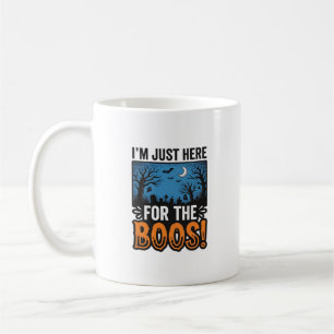 Funny Halloween Boos Vintage Ghost T-Shirt Design_ Coffee Mug