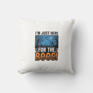 Funny Halloween Boos Vintage Ghost T-Shirt Design_ Cushion