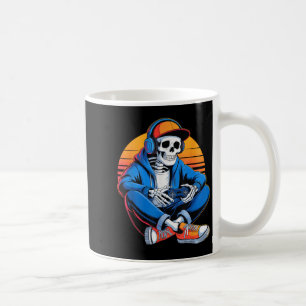 Funny Halloween Boys Men Kids Skeleton Video Gamin Coffee Mug
