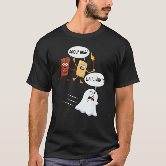 Funny Halloween Camping Smores S'mores Marshmallow T-Shirt (Front)