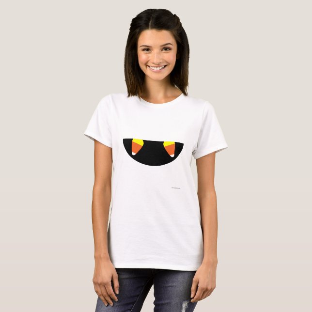 Funny Halloween Candy Fangs T-Shirt (Front Full)