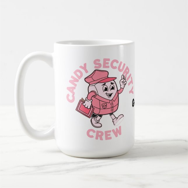 Funny Halloween Candy Quote Candy Security Crew  Coffee Mug (Left)