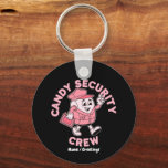 Funny Halloween Candy Quote Candy Security Crew  Key Ring<br><div class="desc">A playful and humorous Halloween phrase centered around candy and trick-or-treat fun. This lighthearted saying captures the spirit of the spooky season with a clever twist,  making it perfect for those who enjoy festive humor and creative wordplay. A fun and engaging expression that adds personality to Halloween celebrations.</div>