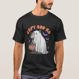 Funny Halloween Capybara Ghost Costume Trick Or Tr T-Shirt