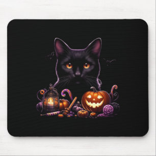 Funny Halloween Cat Costume Pumpkin Cat Black Cat Mouse Pad
