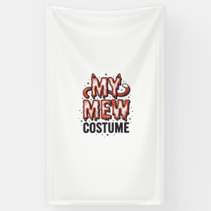 Funny Halloween Cat Mew Costume Vintage Design_1 Banner