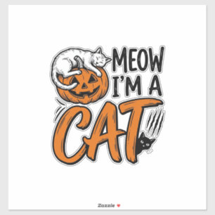 Funny Halloween Cat Pumpkin Typography Shirt Desig