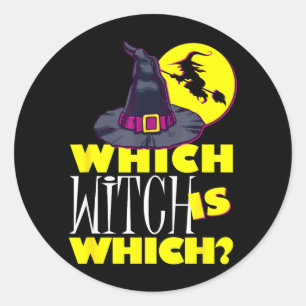 Funny Halloween Classic Round Sticker