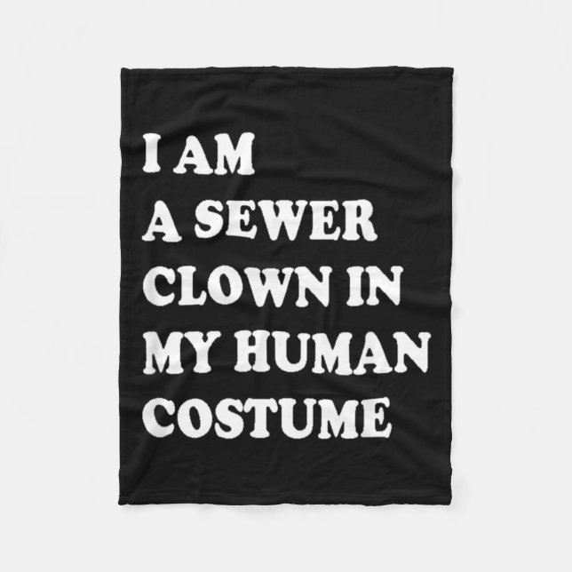 Funny Halloween Clown Costume Fleece Blanket (Front)