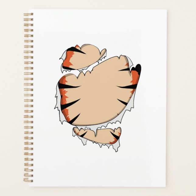Funny Halloween Cool Funny Halloween For Tiger Planner (Front)