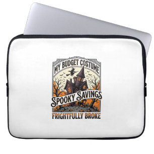 Funny Halloween Costume Broke Witch Haunted House  Laptop Sleeve