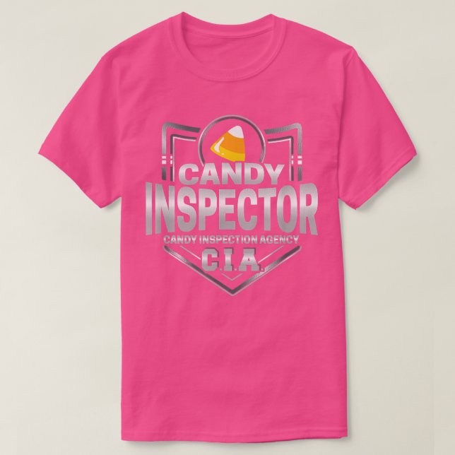 Funny Halloween Costume , Candy Inspector 2539 T-Shirt (Design Front)