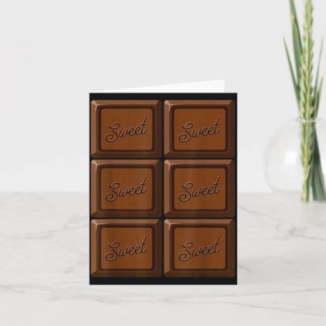 Funny Halloween Costume Chocolate Bar Card (Front)