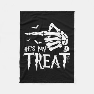 Funny Halloween Costume Couple Skeleton Matching S Fleece Blanket