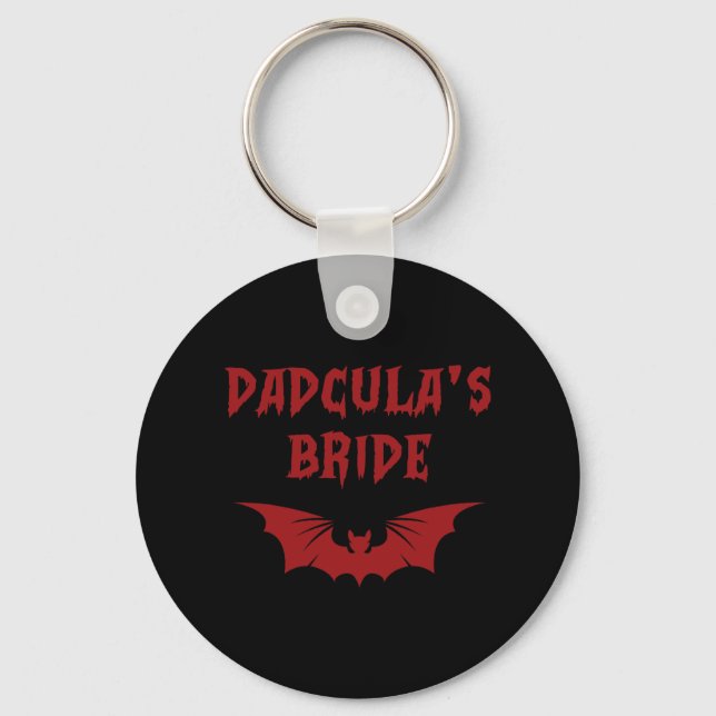Funny Halloween Costume Dadcula's Bride Dracula Va Key Ring (Front)