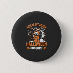 Funny Halloween Costume Grim Reaper Graveyard Desi 6 Cm Round Badge