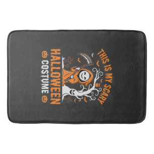 Funny Halloween Costume Grim Reaper Graveyard Desi Bath Mat