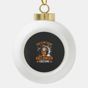 Funny Halloween Costume Grim Reaper Graveyard Desi Ceramic Ball Christmas Ornament