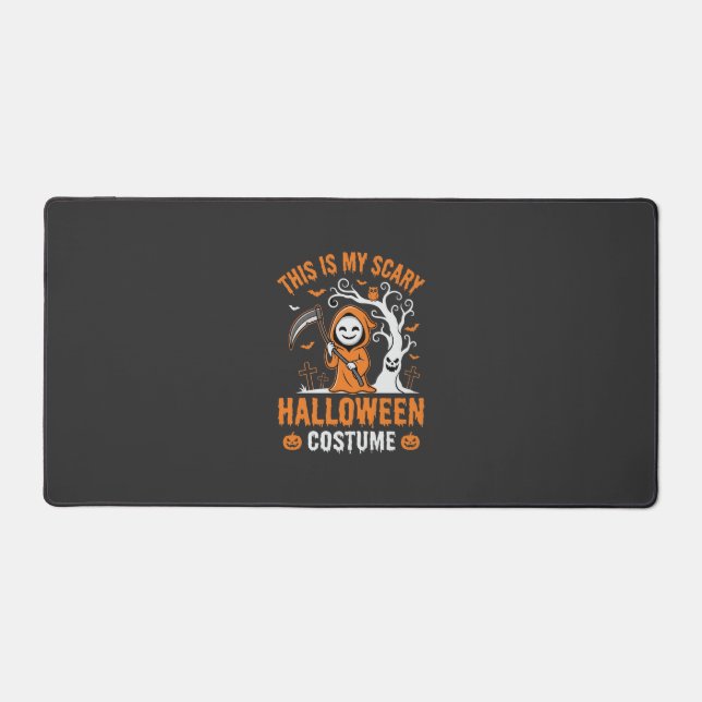 Funny Halloween Costume Grim Reaper Graveyard Desi Desk Mat (Front)