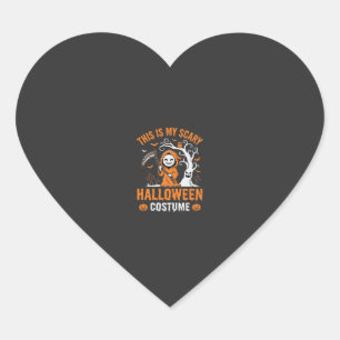 Funny Halloween Costume Grim Reaper Graveyard Desi Heart Sticker