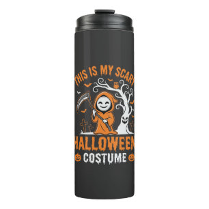 Funny Halloween Costume Grim Reaper Graveyard Desi Thermal Tumbler