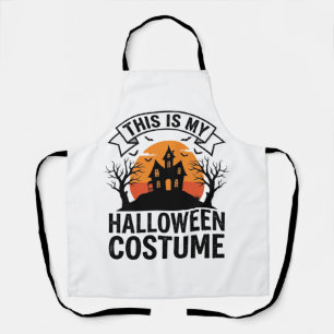Funny Halloween Costume Haunted House Vintage Shir Apron