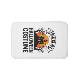 Funny Halloween Costume Haunted House Vintage Shir Bath Mat