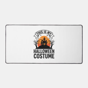 Funny Halloween Costume Haunted House Vintage Shir Desk Mat