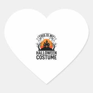 Funny Halloween Costume Haunted House Vintage Shir Heart Sticker