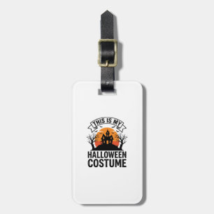 Funny Halloween Costume Haunted House Vintage Shir Luggage Tag