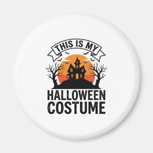 Funny Halloween Costume Haunted House Vintage Shir Magnet