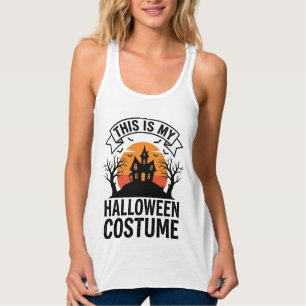 Funny Halloween Costume Haunted House Vintage Shir Singlet