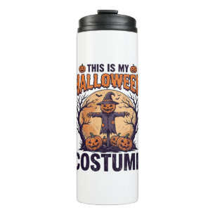 Funny Halloween Costume Pumpkin Witch Shirt Design Thermal Tumbler