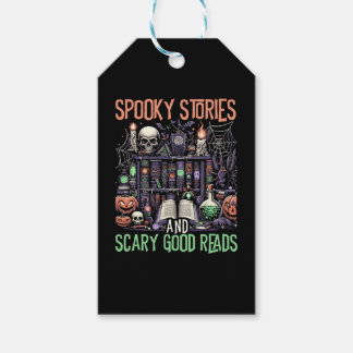 Funny Halloween Costume Reading Books Trick Gift Tags