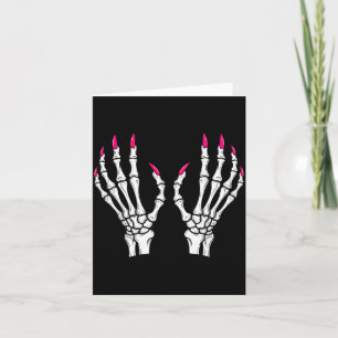 Funny Halloween Costume Tee Spooky Skeleton Dark Card