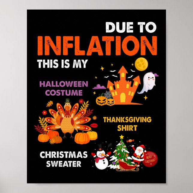 Funny Halloween Costume Thanksgiving Ugly Christma Poster (Front)