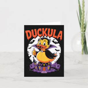 Funny Halloween Costume Vampire Rubber Duck Duckie Card