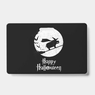 Funny Halloween Costume Witch Hippo Lover Gift ID Badge