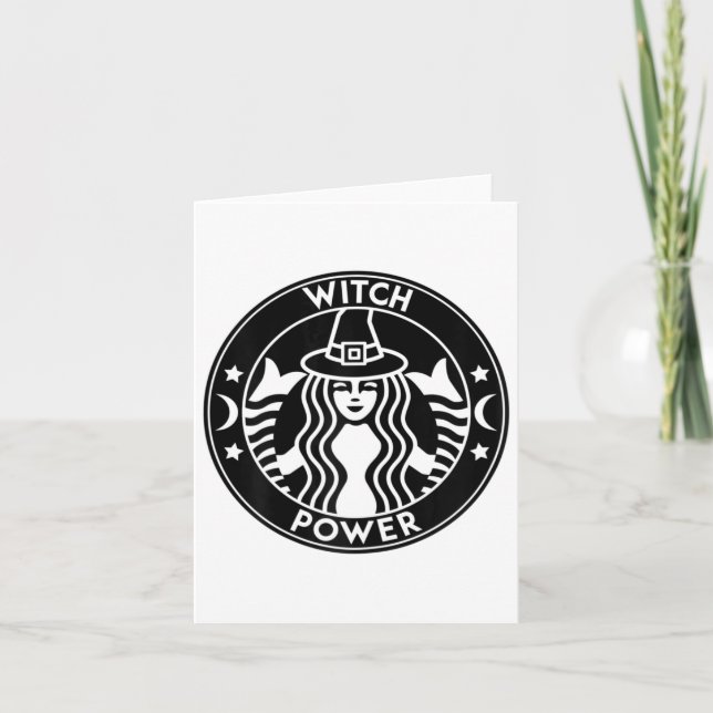 Funny Halloween Costume Witch Power Fall Gift Perf Card (Front)