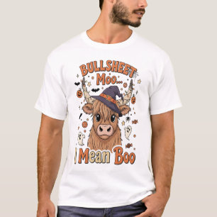 Funny Halloween Cow Bullsheet I Mean T-Shirt