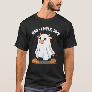 Funny Halloween Cow Ghost, Boo I Mean MOO T-Shirt