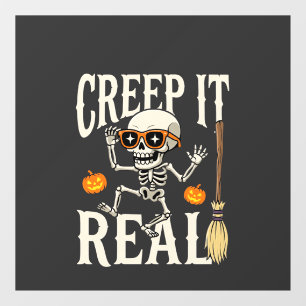 Funny Halloween Creep It Real Dancing Skeleton Des