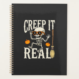 Funny Halloween Creep It Real Dancing Skeleton Des Planner