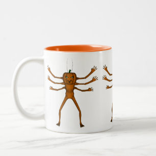 Funny Halloween Creeper Two-Tone Coffee Mug