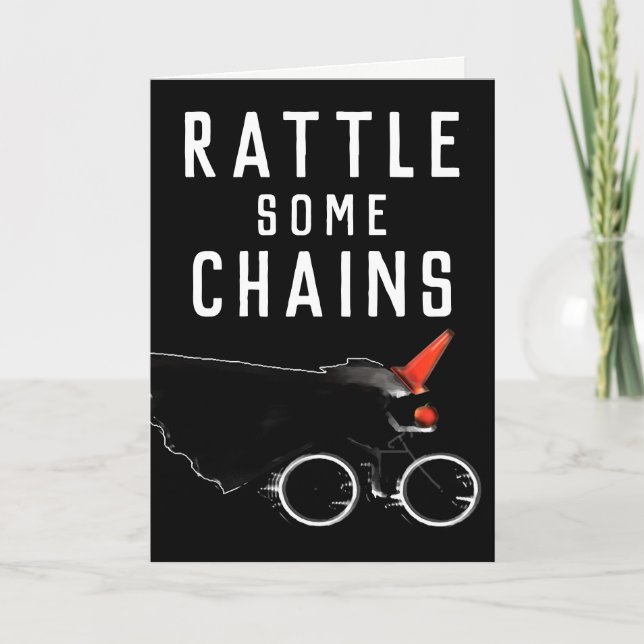 Funny Halloween Cyclist Card (Front)