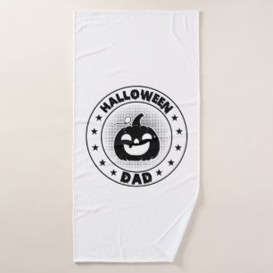Funny Halloween Dad Halloween Pumpkin Bath Towel