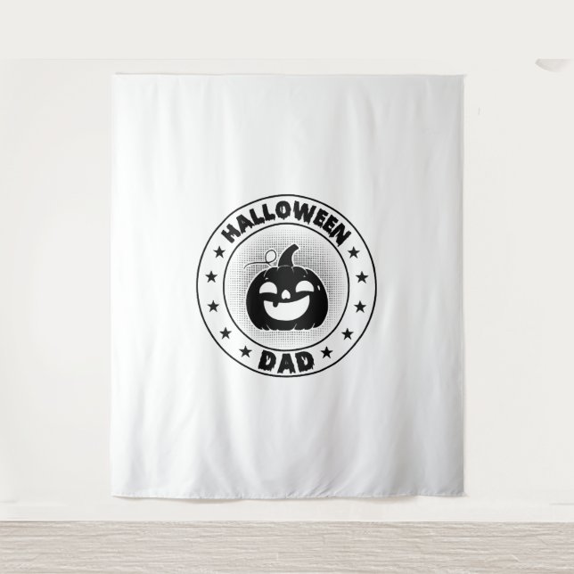 Funny Halloween Dad Halloween Pumpkin Tapestry (Front)