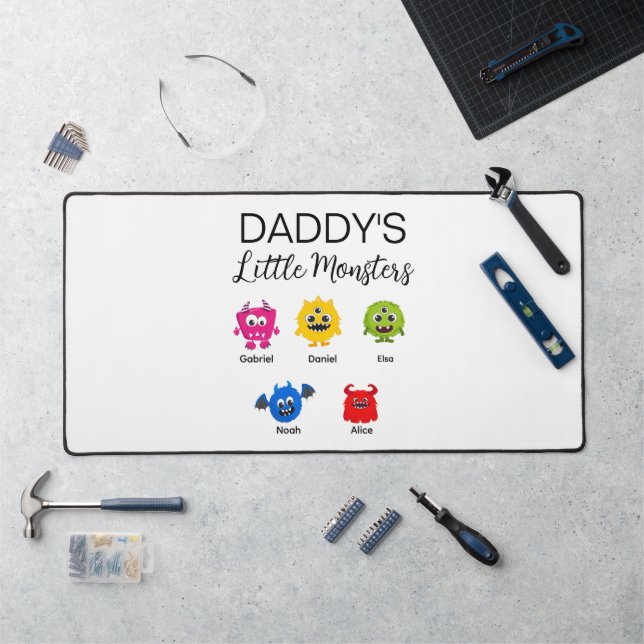 Funny Halloween Daddy's Little Monster  Desk Mat (Workstation)