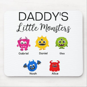 Funny Halloween Daddy's Little Monster Mouse Pad
